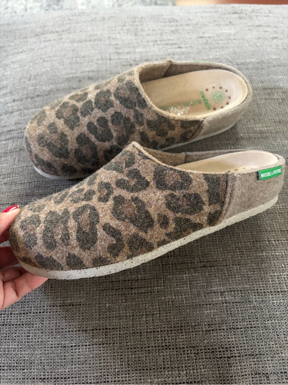 Mephisto Mobils Polli Slip On Clog Mule Leopard Print EU 37/US 7